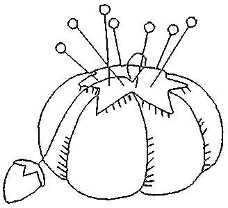 328x300 riscos para bordar - Pin Cushion Drawing