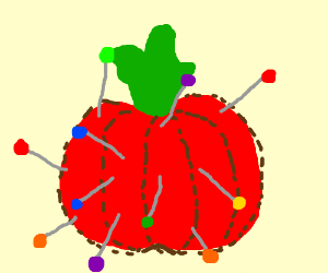 300x250 tomato pin cushion drawing - Pin Cushion Drawing