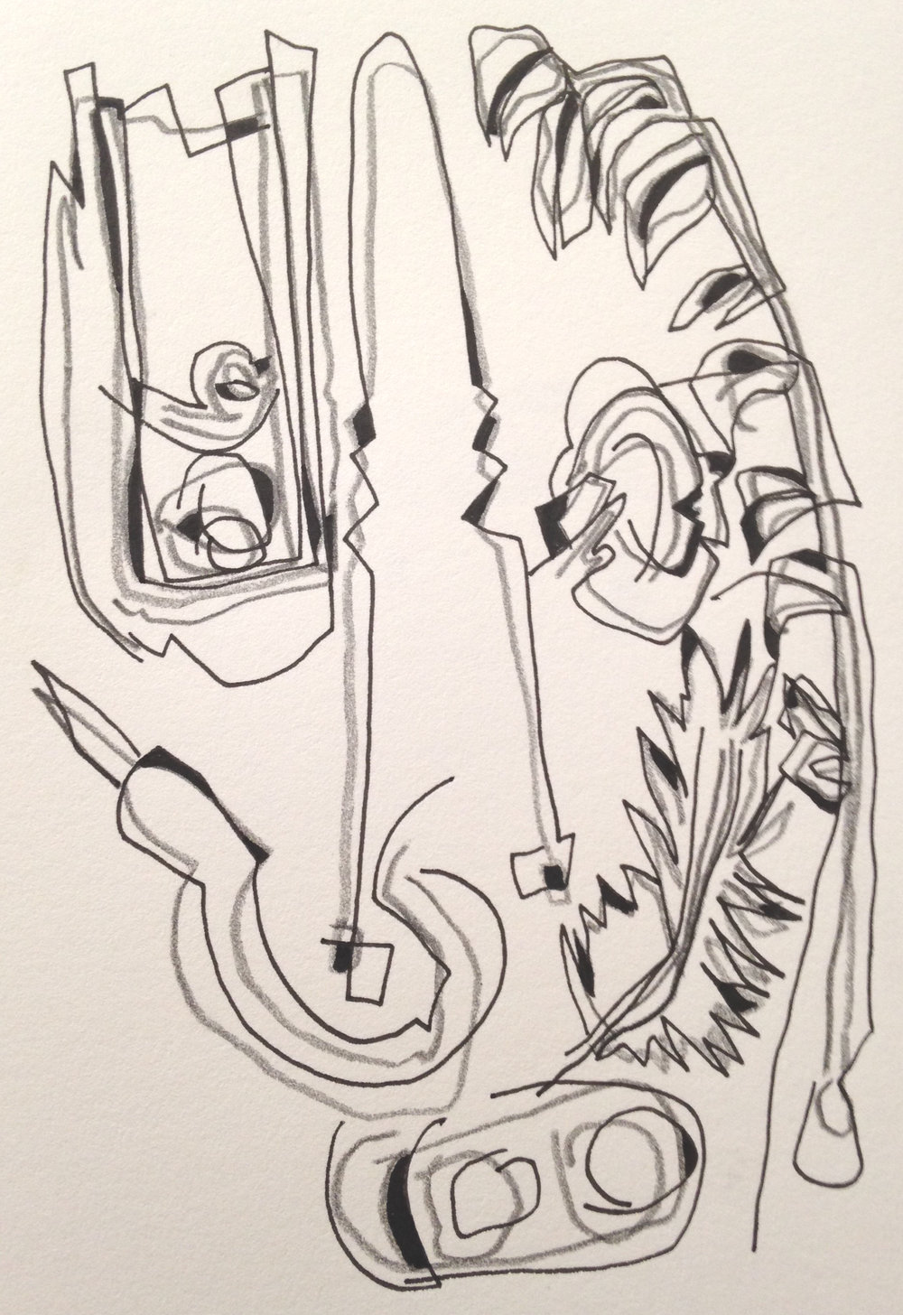 1000x1456 Debris Drawings, Paintings, Sculptures Art - Pin Drawing