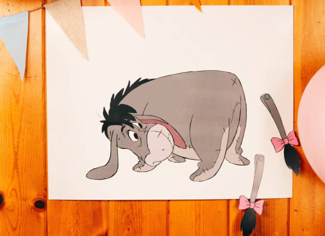 667x485 Pin The Tail On Eeyore Disney Family - Pin The Tail On The Donkey Drawing