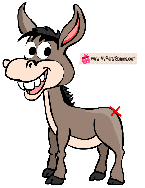 Free Printable Pin The Tail On Donkey Game Free Birthday - Pin The ...