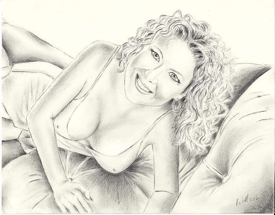 900x703 pinup wife drawing - Pin Up Drawing