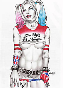 215x300 Harley Quinn - Pin Up Drawing