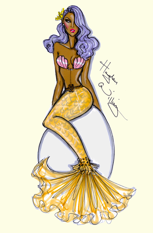 500x762 Hayden Williams Fashion Illustrations Pin Up Mermaids - Pin Up Drawings Tumblr