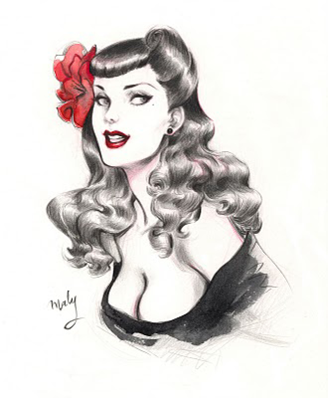 660x800 betty von notty - Pin Up Drawings Tumblr.