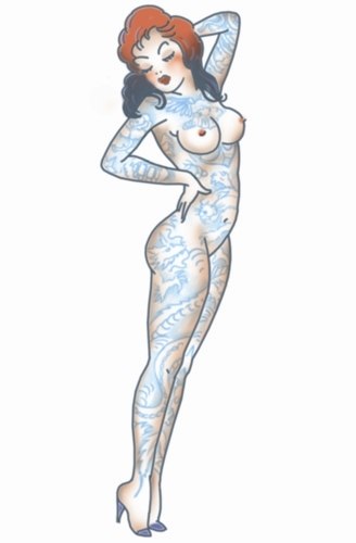 328x500 Pin Up - Pin Up Girl Drawing