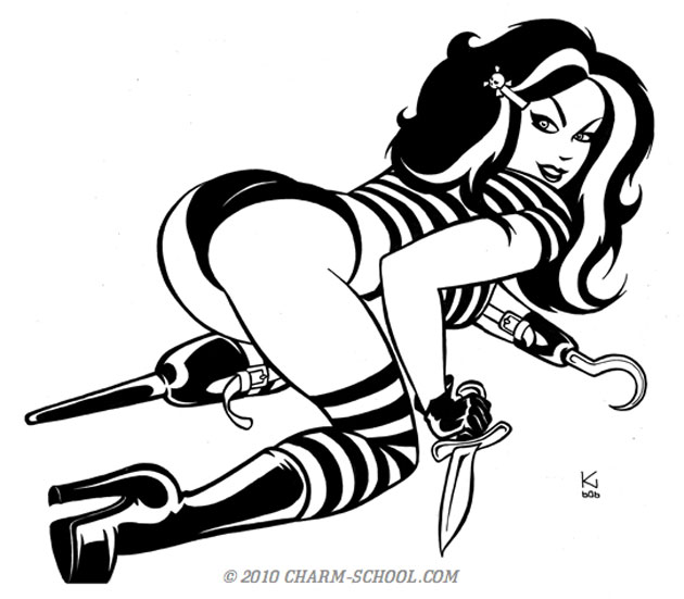 630x551 the pin up art of krysztof nemeth burlesque fashion international - Pin Up Girl Drawing