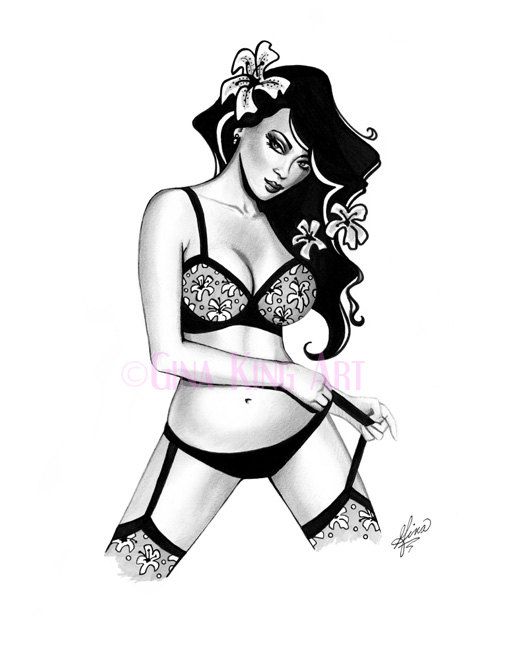 509x648 Lily - Pin Up Girl Drawings