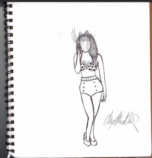 490x511 some style pin up girl drawings i did all done - Pin Up Girl Drawings
