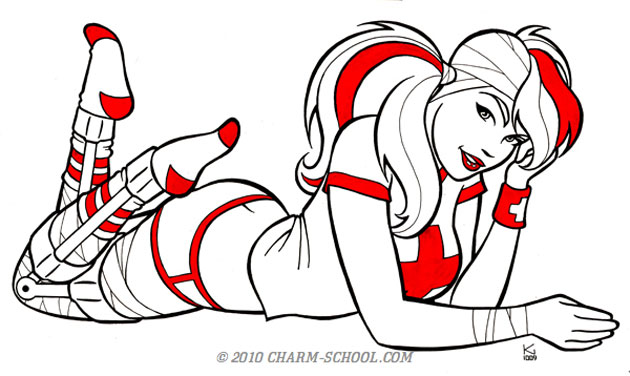 630x376 the pin up art of krysztof nemeth burlesque fashion international - Pin Up Girl Drawings