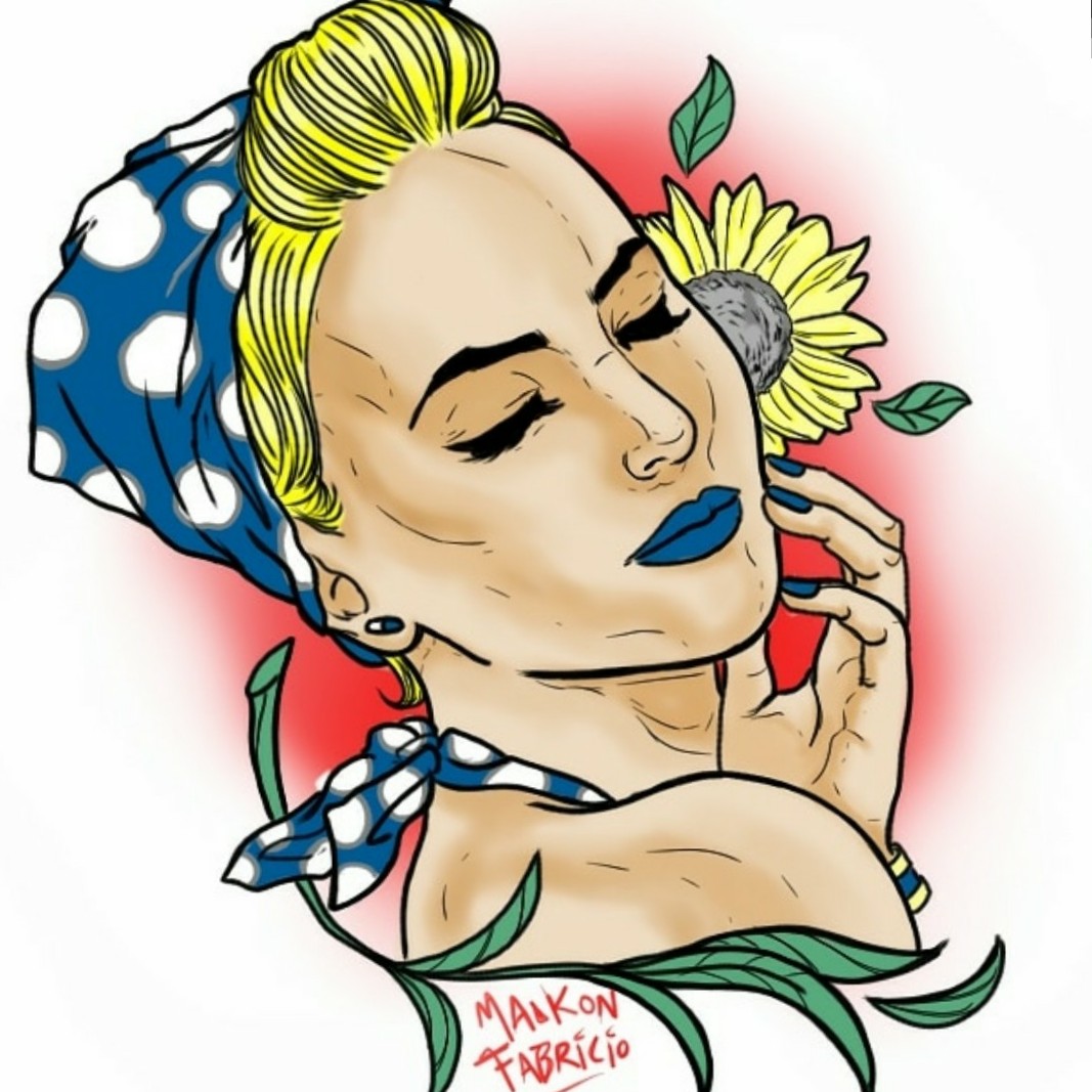 1067x1067 maikon fabricio new draw pinup girl - Pin Up Girl Drawings