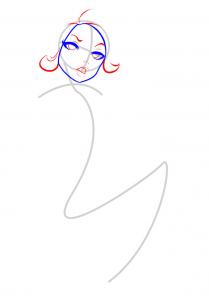 209x302 How To Draw A Pinup Girl, Step - Pin Up Girl Face Drawing