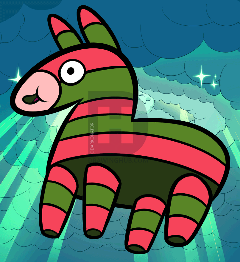 806x877 how to draw manfried the talking pinata, adventure time, manfried - Pinata Drawing