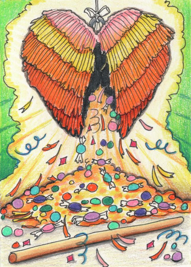 644x900 my heart is a pinata drawing - Pinata Drawing