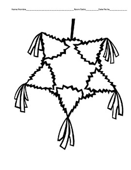 270x350 coloring activity sheet - Pinata Drawing