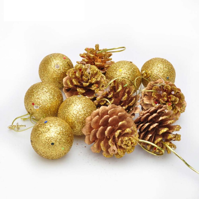 640x640 hot!! christmas tree hanging balls gold silver pine cone - Pine Cone Drawing