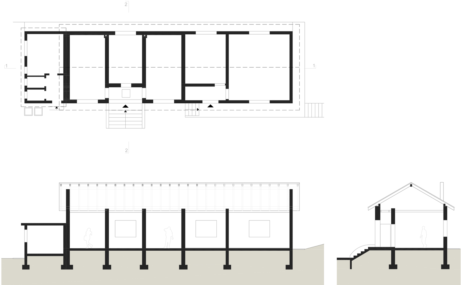 1582x979 Gallery Of Small Administration House And Big Pine Trees Entasis - Pine Drawings