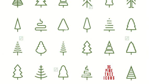 570x320 how to draw a tree tutorial thin pine trees long - Pine Tree Line Drawing