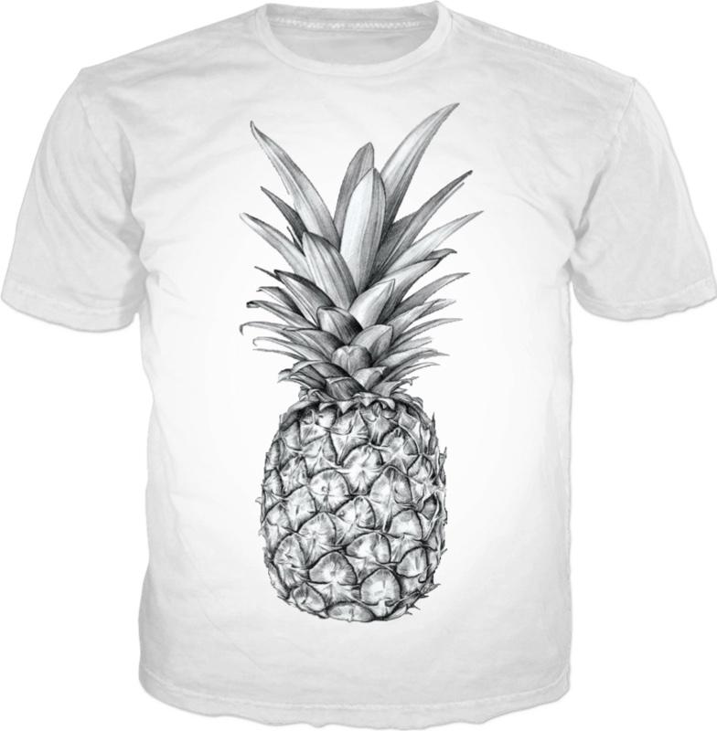 784x800 Pineapple Drawing Shirt - Pineapple Drawing