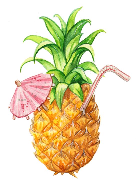 550x732 pineapple clipart cute collection - Pineapple Drawing Clip Art