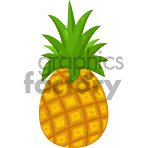 300x300 royalty free rf clipart illustration pineapple fruit with green - Pineapple Drawing Clip Art