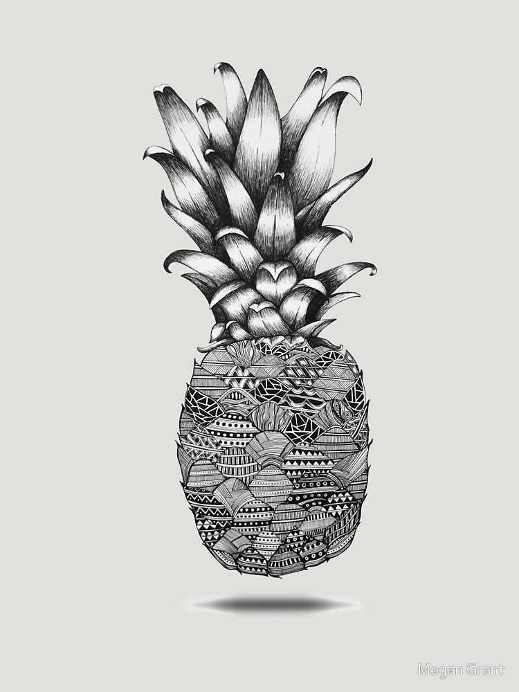 750x1000 Pineapple Line Drawing T Shirt - Pineapple Line Drawing