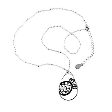 395x395 Diythinker Black Pineapple Line Drawing Fruit Teardrop Shape - Pineapple Line Drawing