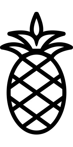 236x472 Entry - Pineapple Outline Drawing