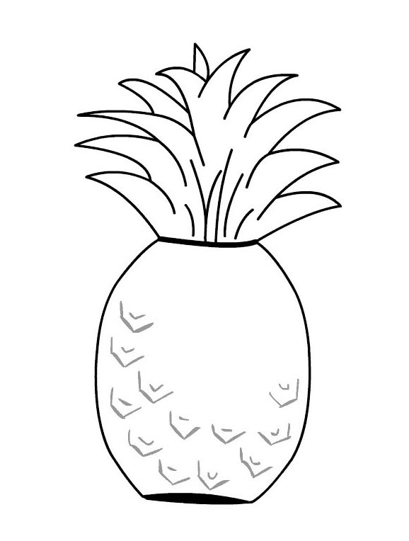 Pineapple Outline Drawing at PaintingValley.com | Explore collection of ...