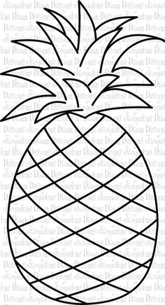 236x436 Pineapple Clipart Black And White Free Clip Art Images - Pineapple Outline Drawing