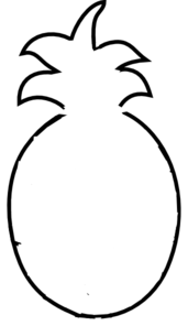 171x296 Pineapple Outline Clip Art - Pineapple Outline Drawing