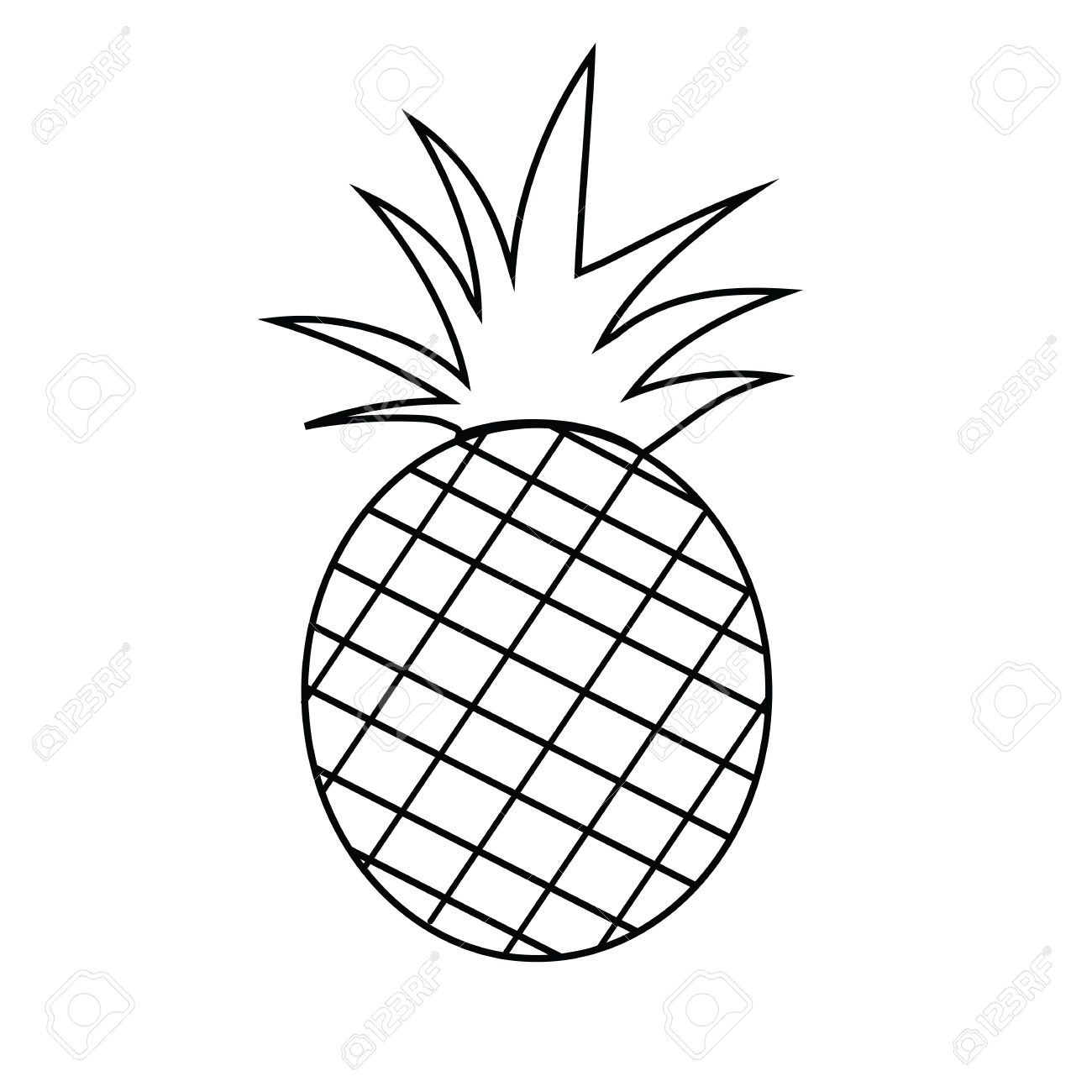 1300x1300 Pineapple Outline Fun Pics Images - Pineapple Outline Drawing