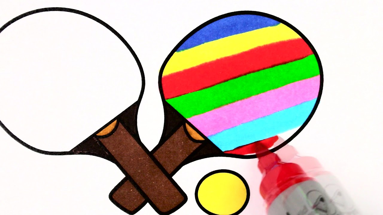 1280x720 how to draw ping pong racket ball coloring - Ping Drawing