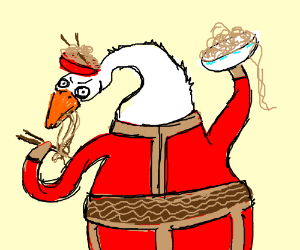 300x250 mr ping from kung fu panda holding a bowl drawing - Ping Drawing