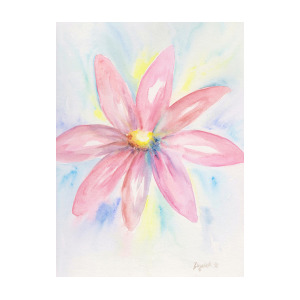 300x300 pink daisy painting - Pink Daisy Drawing