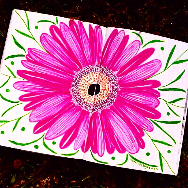 652x652 Sketch Of The Day No In My - Pink Daisy Drawing