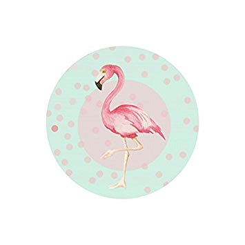 355x355 fashion home decor pink green polk dots pink flamingo - Pink Flamingo Drawing