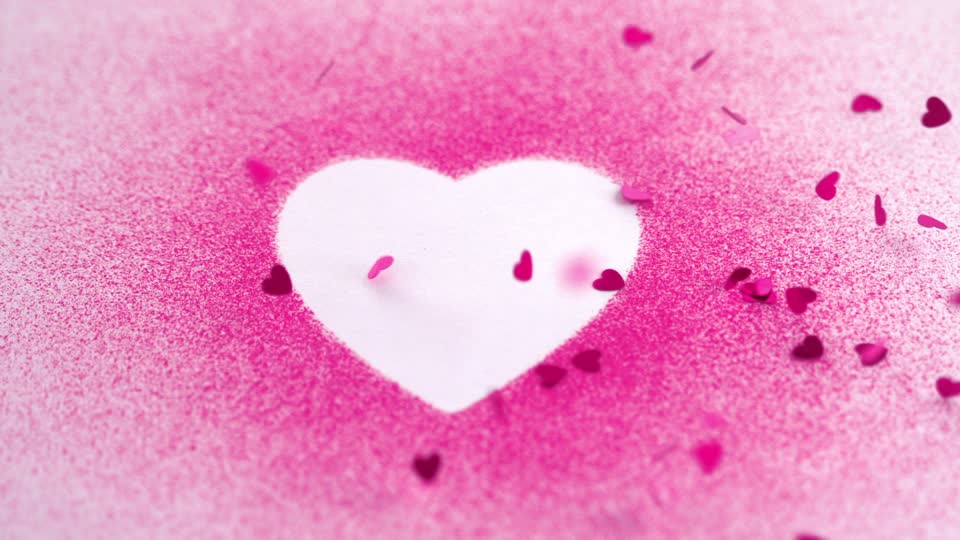 960x540 Heart Falling Love Hd Stock Video Framepool - Pink Heart Drawing