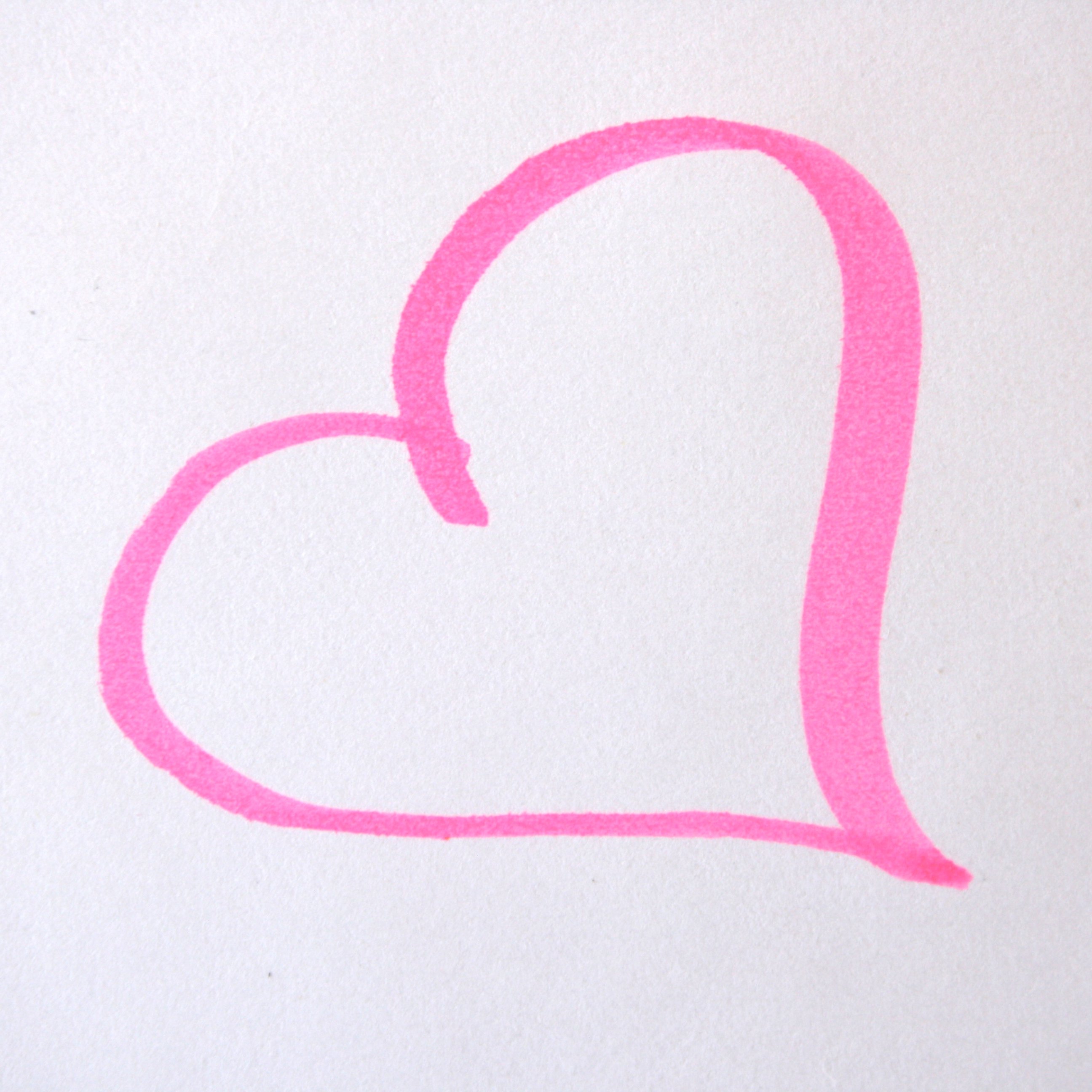 2592x2592 Heart Drawn In Pink Magic Marker Picture Free Photograph - Pink Heart Drawing