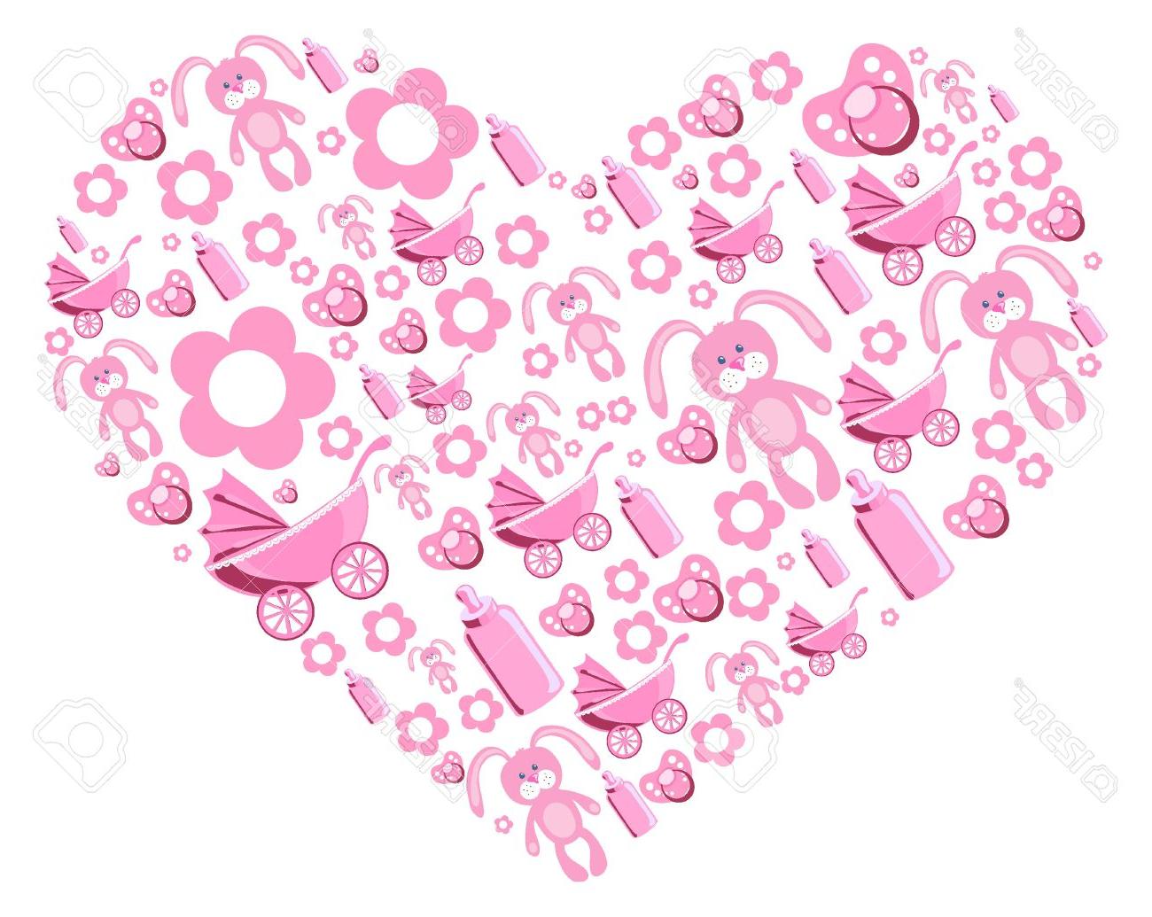 1300x1035 Unique Vector Illustration Of Pink Creative Heart Drawing - Pink Heart Drawing