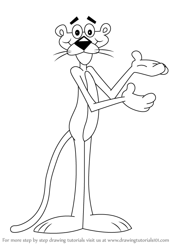 598x844 Learn How To Draw Pink Panther - Pink Panther Drawing