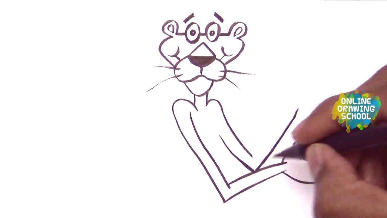 1280x720 How To Draw Pink Panther - Pink Panther Drawing