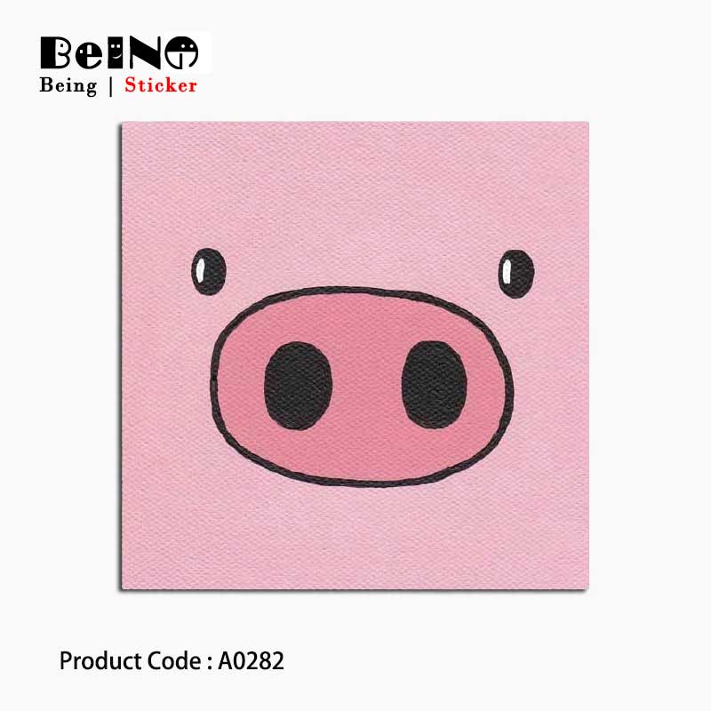 800x800 Happy Monkey Fashion Sticker Picture Pink Pig Nose Cock Drawing - Pink Pig Drawing
