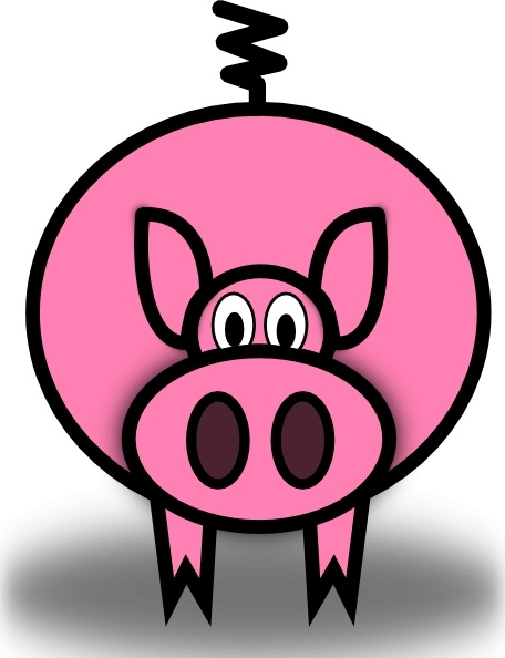 456x594 Pink Pig Clip Art Free Vector In Open Office Drawing - Pink Pig Drawing