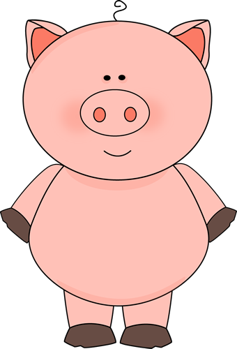 340x500 a pig with a goose on it's back and chubby pink pig - Pink Pig Drawing