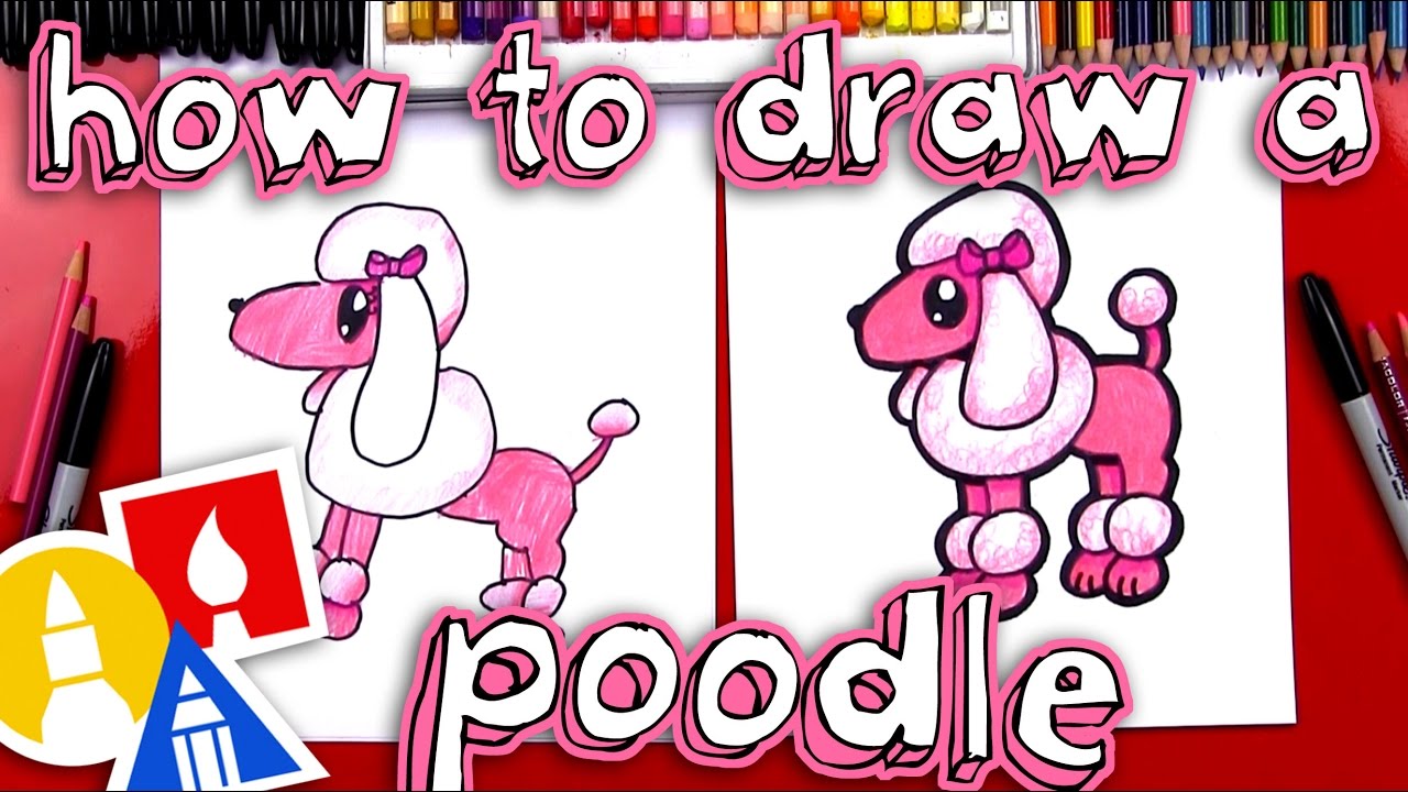 1280x720 how to draw a cartoon poodle - Pink Poodle Drawing