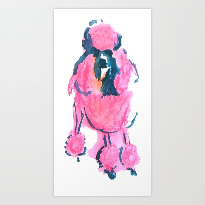 700x700 pink poodle art print - Pink Poodle Drawing