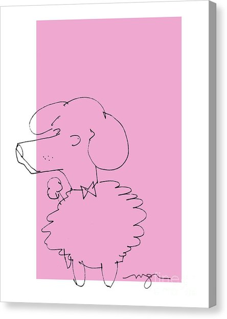444x622 pink poodle digital art - Pink Poodle Drawing