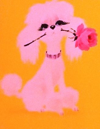 328x422 pink retro poodle print poodle love poodle, pink poodle, dog art - Pink Poodle Drawing