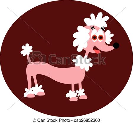 450x415 cartoon pink poodle vector illustrated cartoon pink poodle - Pink Poodle Drawing